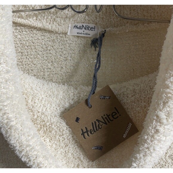 Hello Nite Cozy Serpa Tunnel Top Sweater I’m Cream Sz Sm New - Picture 5 of 7